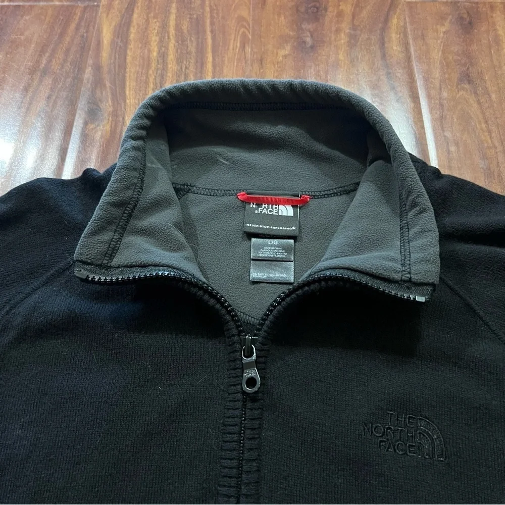 The North Face Men’s Black Wool Blend Full Zip Cardigan Sweater size large
